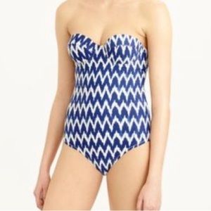J. Crew Strapless One Piece Swimsuit